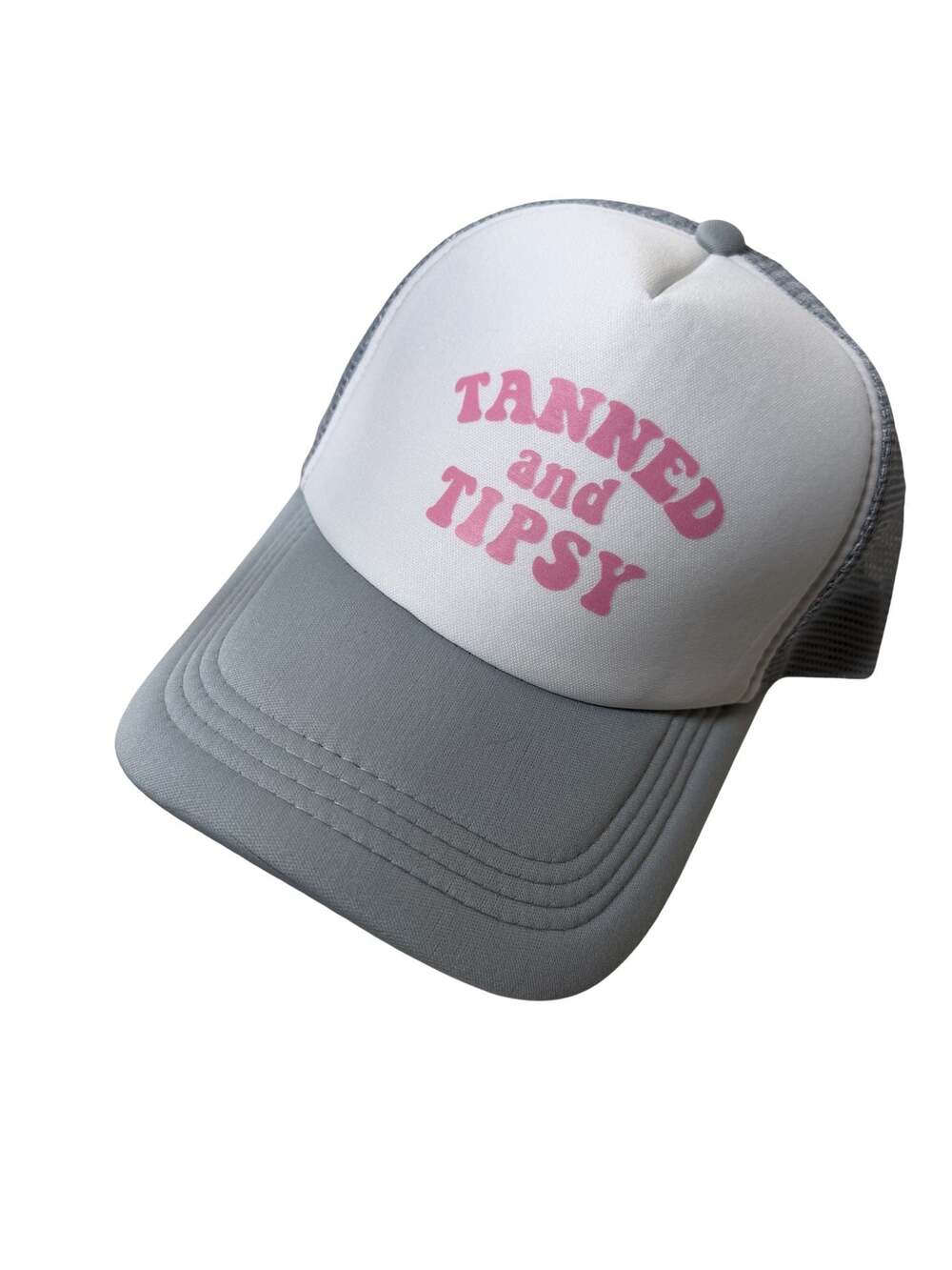 Tanned and Tipsy Graphic Trucker Hat